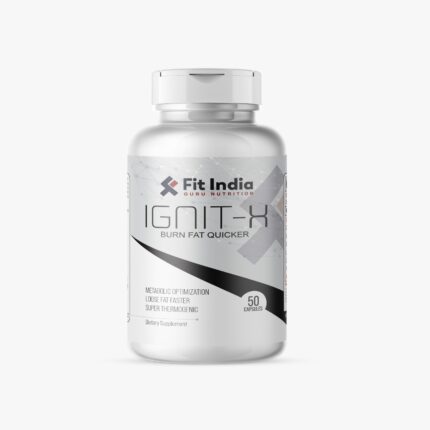Fit India Guru Nutrition IGNIT-X Fat Burner front label – thermogenic fat burner capsules for weight loss and energy boost.”