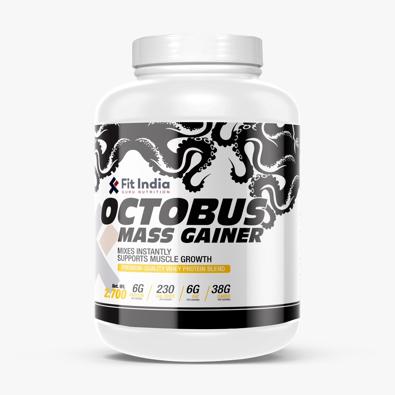 fitindiagurunutrition-Octobus-mass-gainer.jpg Premium quality mass gainer for hard gainers and athletes