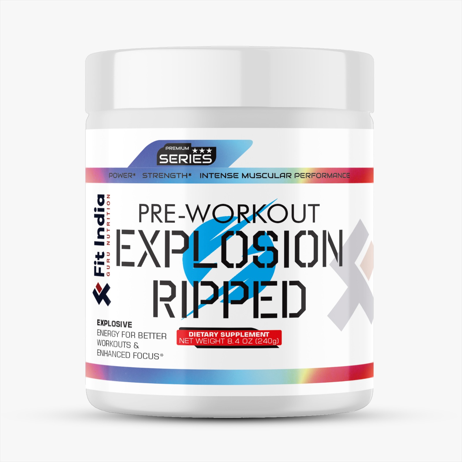 FitIndiaGuruNutrition Explosion Ripped Pre-Workout nutritional information