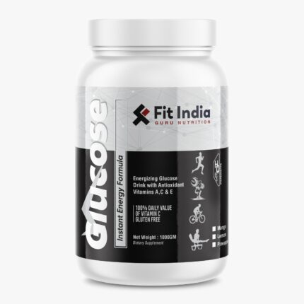 Fit India Guru Nutrition Glucose Instant Energy Formula – Energizing Glucose Drink with Vitamins A, C & E (1000gm)